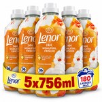 LENOR – ADOUCISSANT – LOT DE 5 × 756 ML – 180 LAVAGES