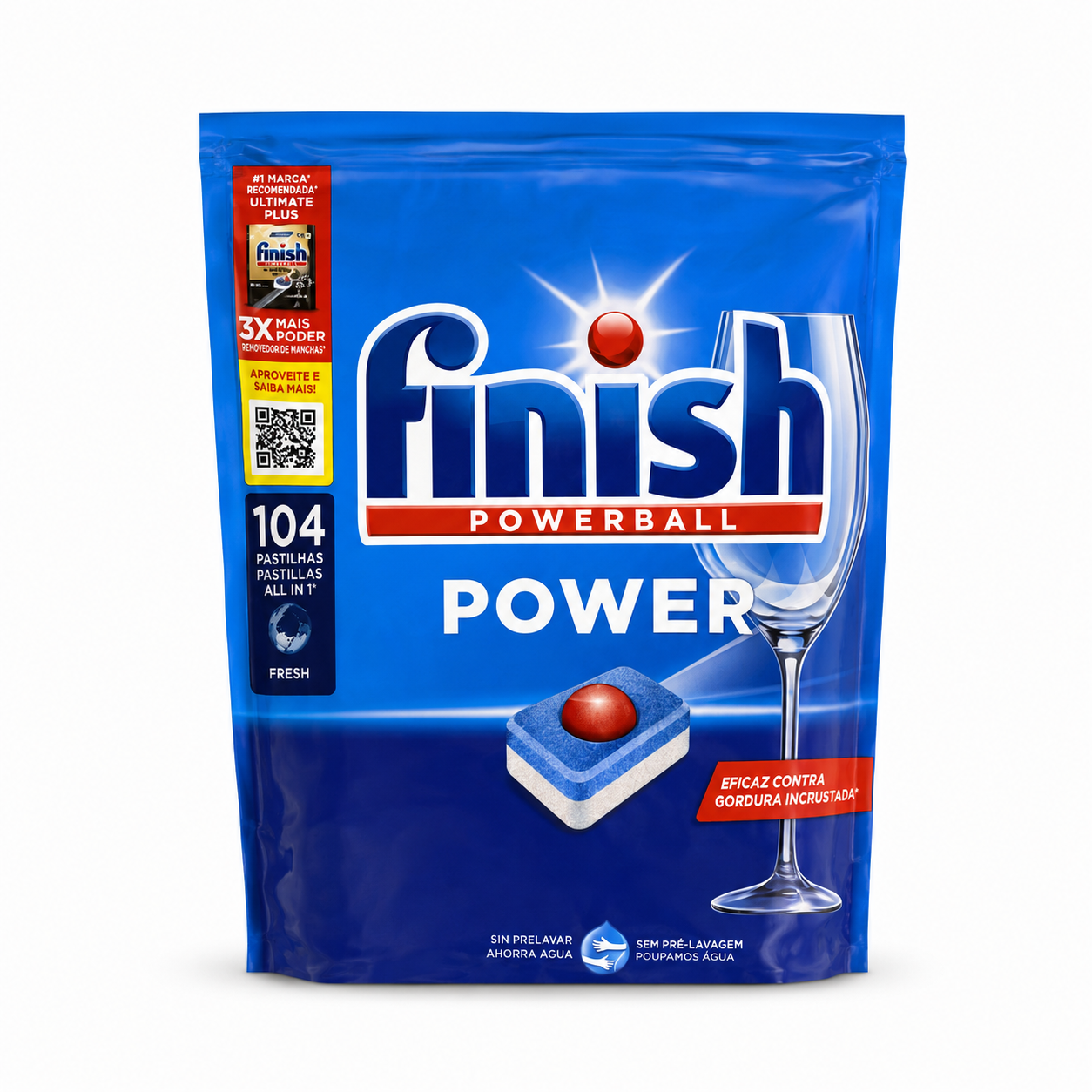 FINISH POWERBALL POWER FRESH – 104 PASTILLES LAVE-VAISSELLE