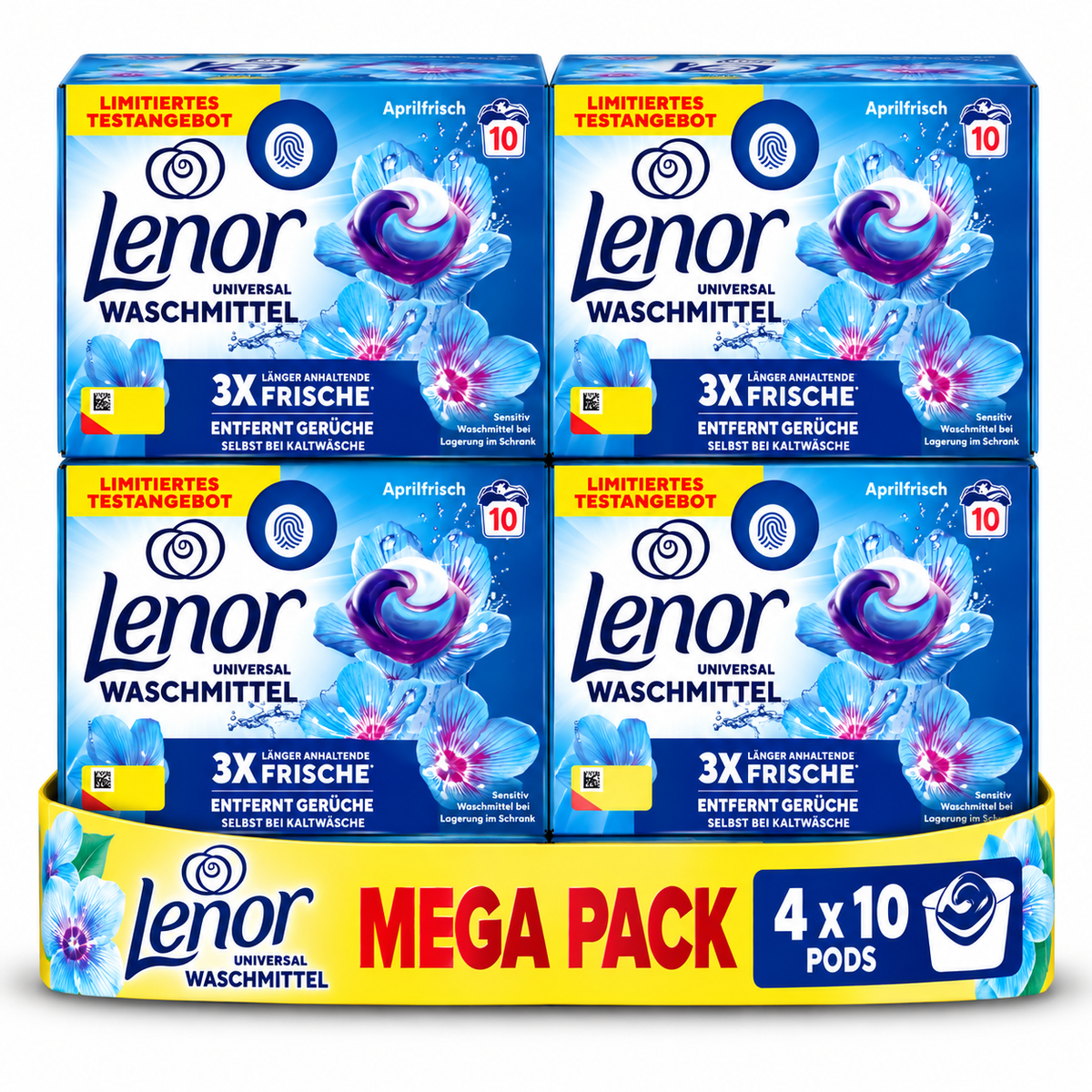 LENOR – CAPSULES DE LESSIVE  4 × 10 PODS