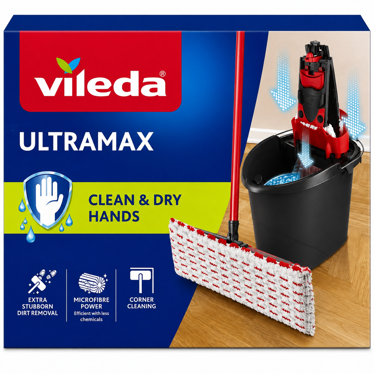 VILEDA ULTRAMAX – KIT COMPLET BALAI + SEAU ESSOREUR