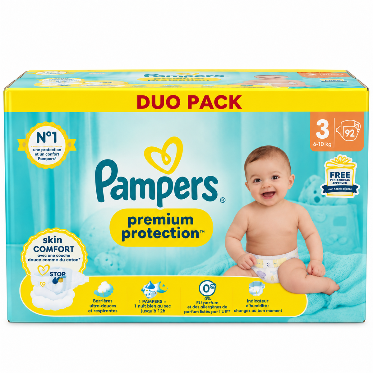 Pampers Premium Protection Taille 3 – 92 Couches