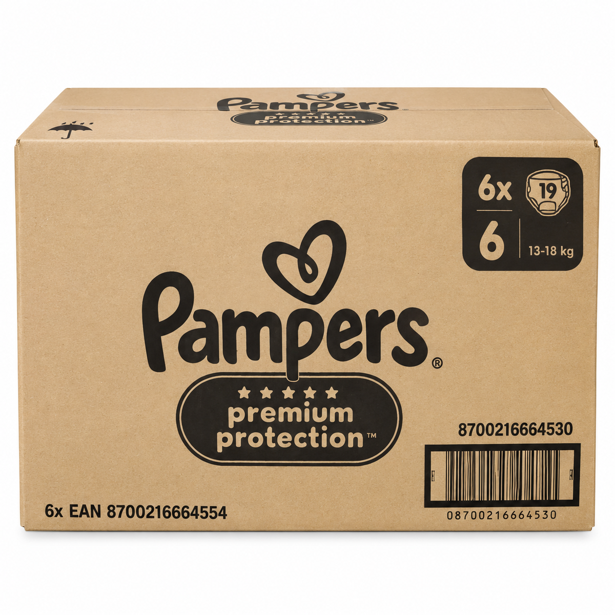 Pampers Premium Protection Taille 6  6X19 – 114 Couches