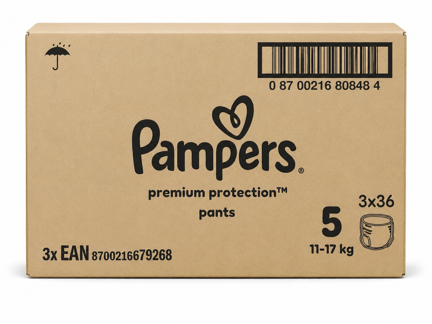 PAMPERS PREMIUM PROTECTION PANTS – TAILLE 5 (11–17 KG) – 108 CULOTTES