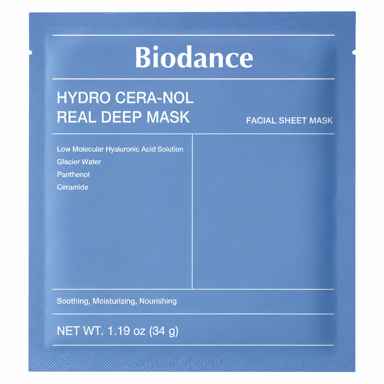 BIODANCE HYDRO CERA-NOL REAL DEEP MASK – MASQUE VISAGE 34 G