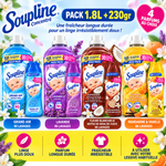 SOUPLINE CONCENTRÉ – PACK ADOUCISSANT 1.8L + PERLE DE LINGE 230GR