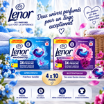 LENOR – CAPSULES DE LESSIVE  4 × 10 PODS