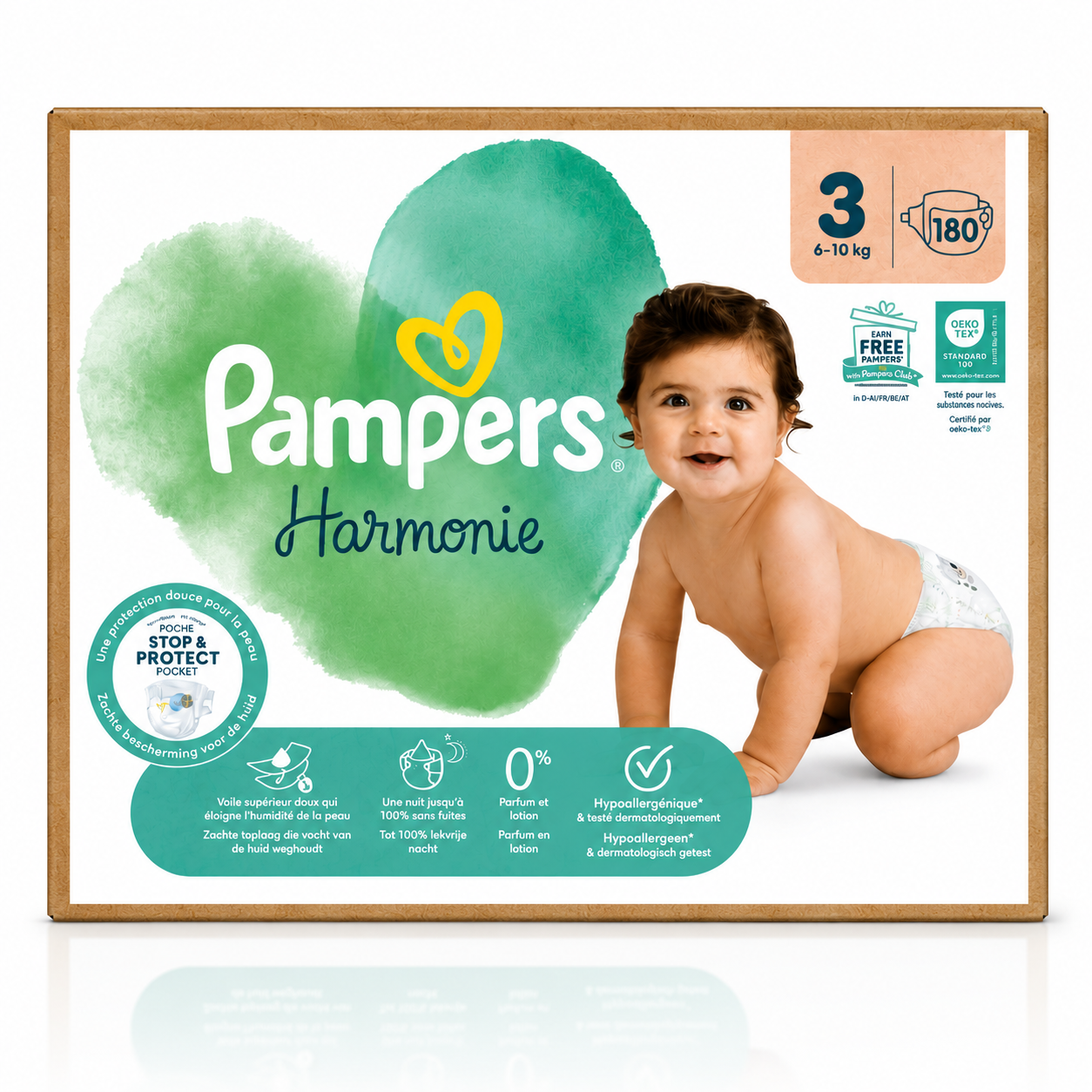 PACK PAMPERS – HARMONIE TAILLE 3 - 180 COUCHES