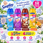 SOUPLINE PERLES DE FRAÎCHEUR – PARFUM POUR LE LINGE – LOT DE 3 × 230 G