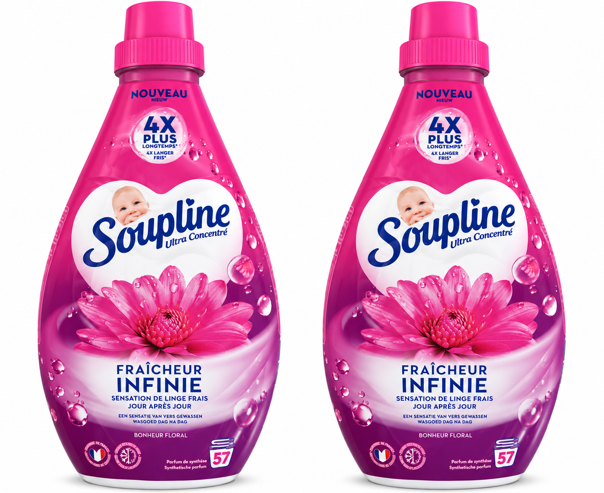 SOUPLINE ULTRA CONCENTRÉ – FRAÎCHEUR INFINIE BONHEUR FLORAL – 57 LAVAGES