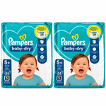 PAMPERS BABY-DRY – TAILLE 5+ (12–17 KG) – 35 COUCHES