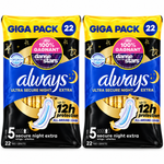 Always Ultra Secure Night Extra Taille 5 – 22 Serviettes