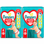 PAMPERS PANTS 360° – TAILLE 4 – 52 COUCHES-CULOTTES