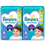 PAMPERS ACTIVE BABY PANTS – TAILLE 6 – 48 CULOTTES – 13 À 18 KG