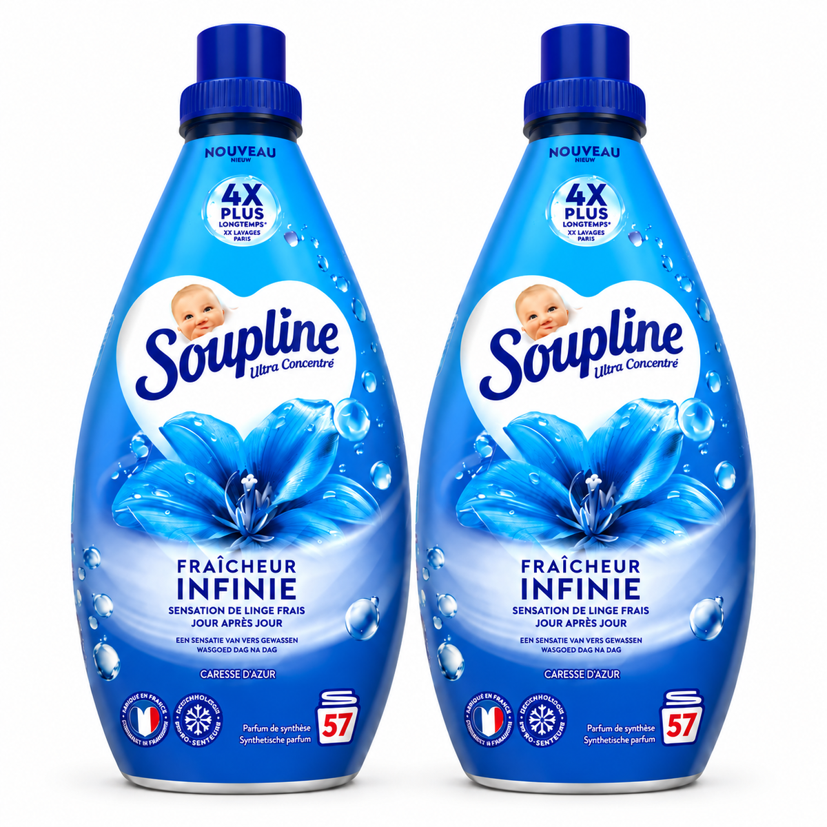 SOUPLINE ULTRA CONCENTRÉ FRAÎCHEUR INFINIE CARESSE D’AZUR – 57 LAVAGES