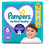 PAMPERS ACTIVE BABY PANTS – TAILLE 6 – 48 CULOTTES – 13 À 18 KG