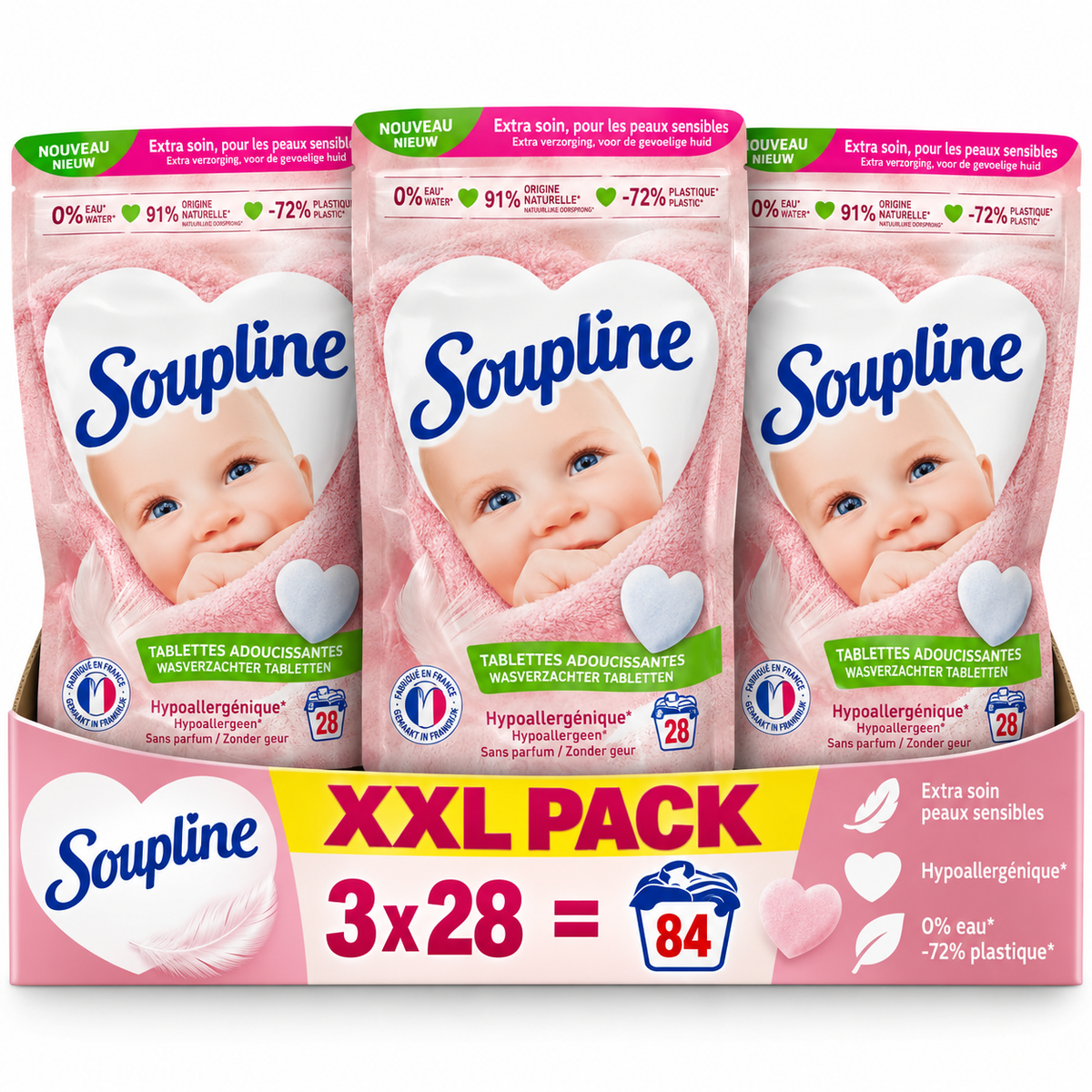 SOUPLINE – TABLETTES ADOUCISSANTES – 3x28 TABLETTES
