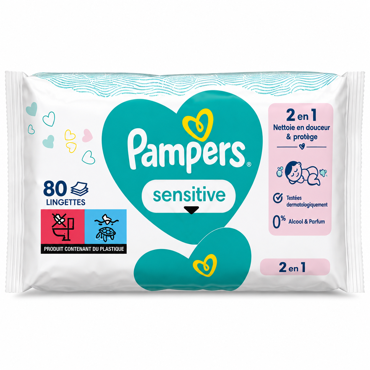 PAMPERS SENSITIVE – 80 LINGETTES BÉBÉ