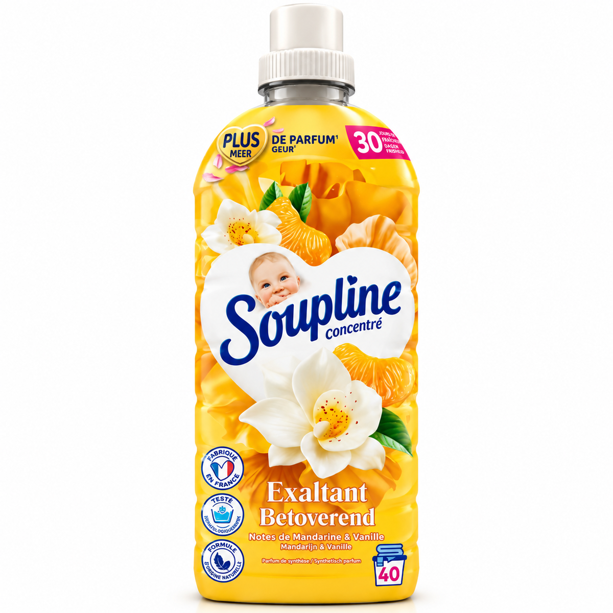 Soupline Concentré Exaltant Mandarine & Vanille – 40 Lavages