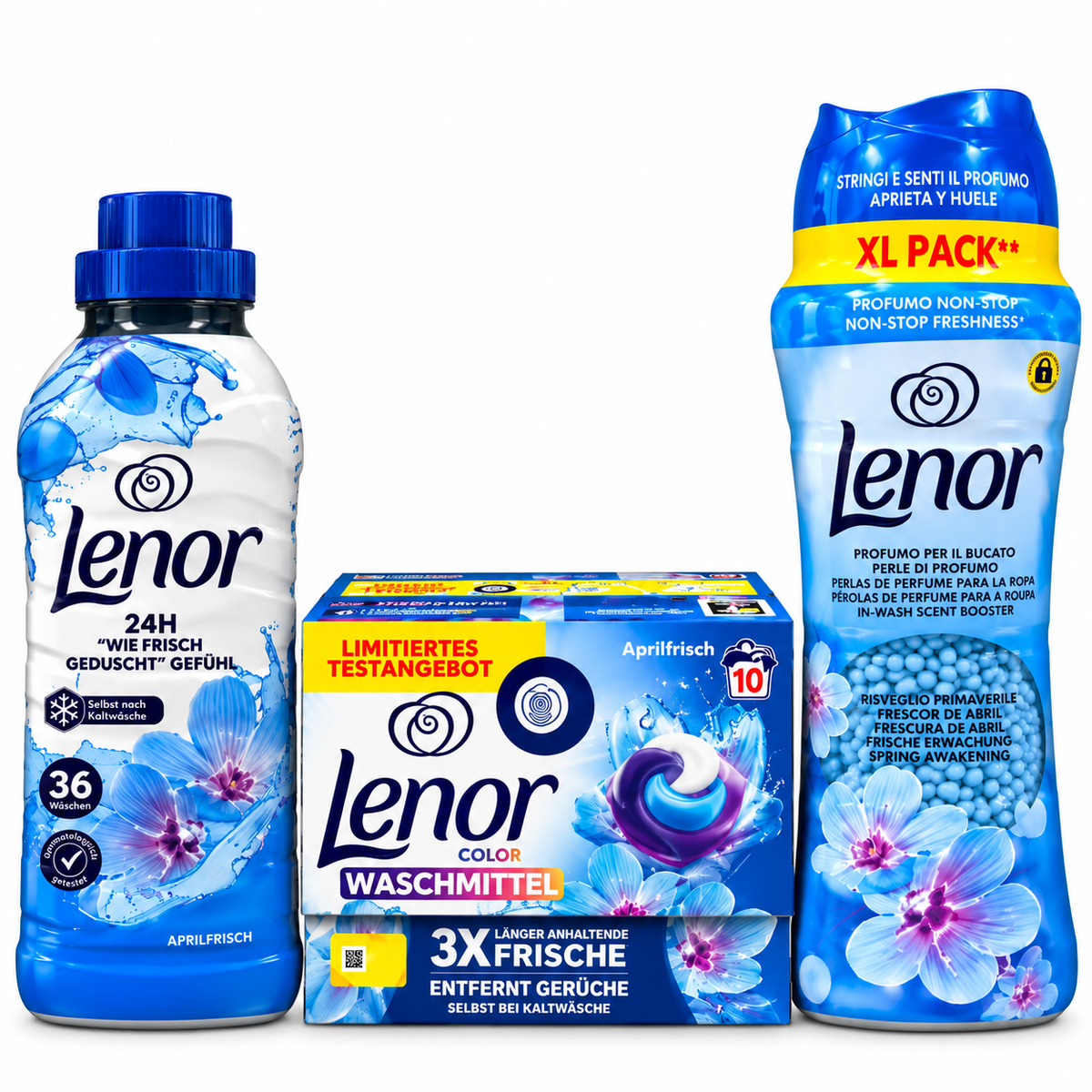 LENOR – PACK ADOUCISSANT & PERLES PARFUMÉES POUR LE LINGE
