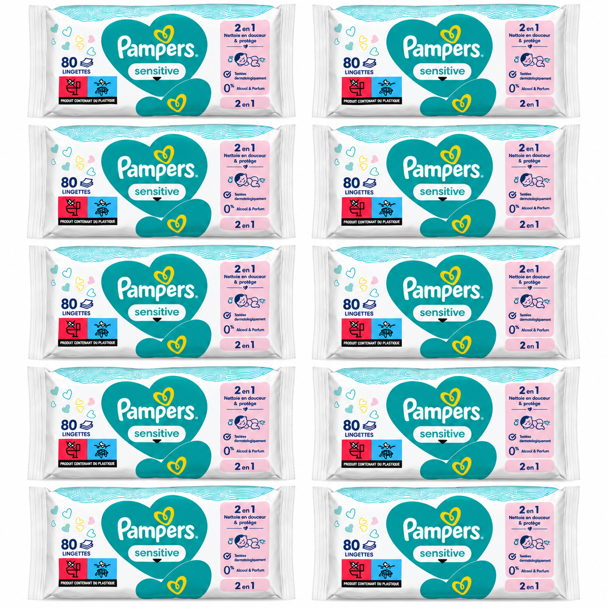 PAMPERS SENSITIVE – 80 LINGETTES BÉBÉ