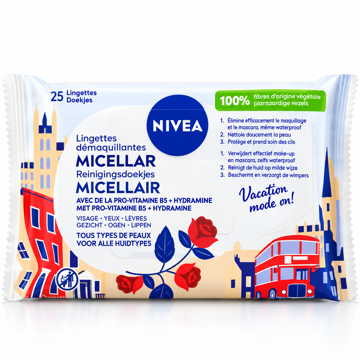 NIVEA Lingettes Démaquillantes Micellaires – 25 Lingettes
