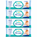 PAMPERS 99% WATER PURE SKIN CLEANING – 60 LINGETTES BÉBÉ
