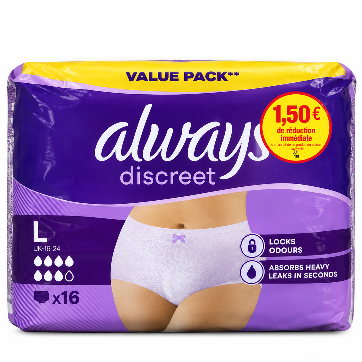 Always Discreet Taille L – 32 Culottes