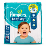 PAMPERS BABY-DRY – TAILLE 5+ (12–17 KG) – 35 COUCHES