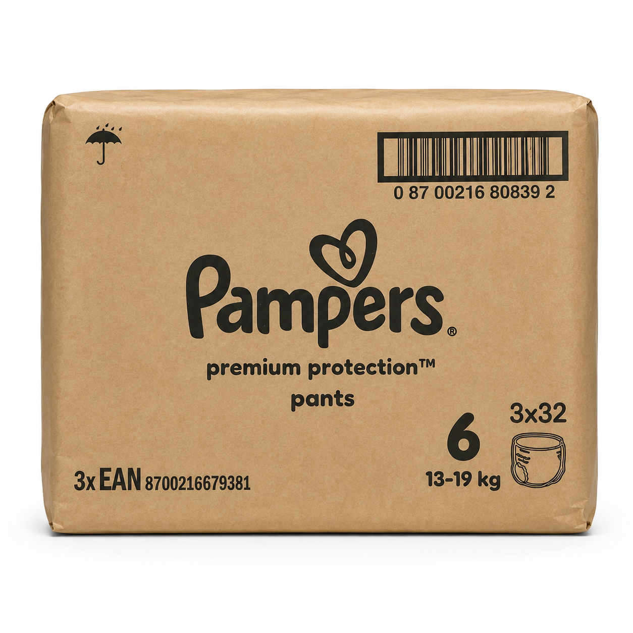PAMPERS PREMIUM PROTECTION PANTS – TAILLE 6 (13–19 KG) – 96 CULOTTES