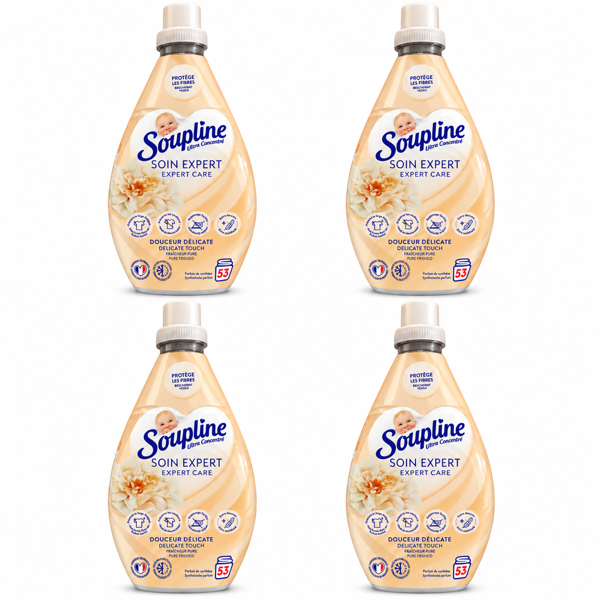 SOUPLINE ULTRA CONCENTRÉ SOIN EXPERT – DOUCEUR DÉLICATE – 53 LAVAGES