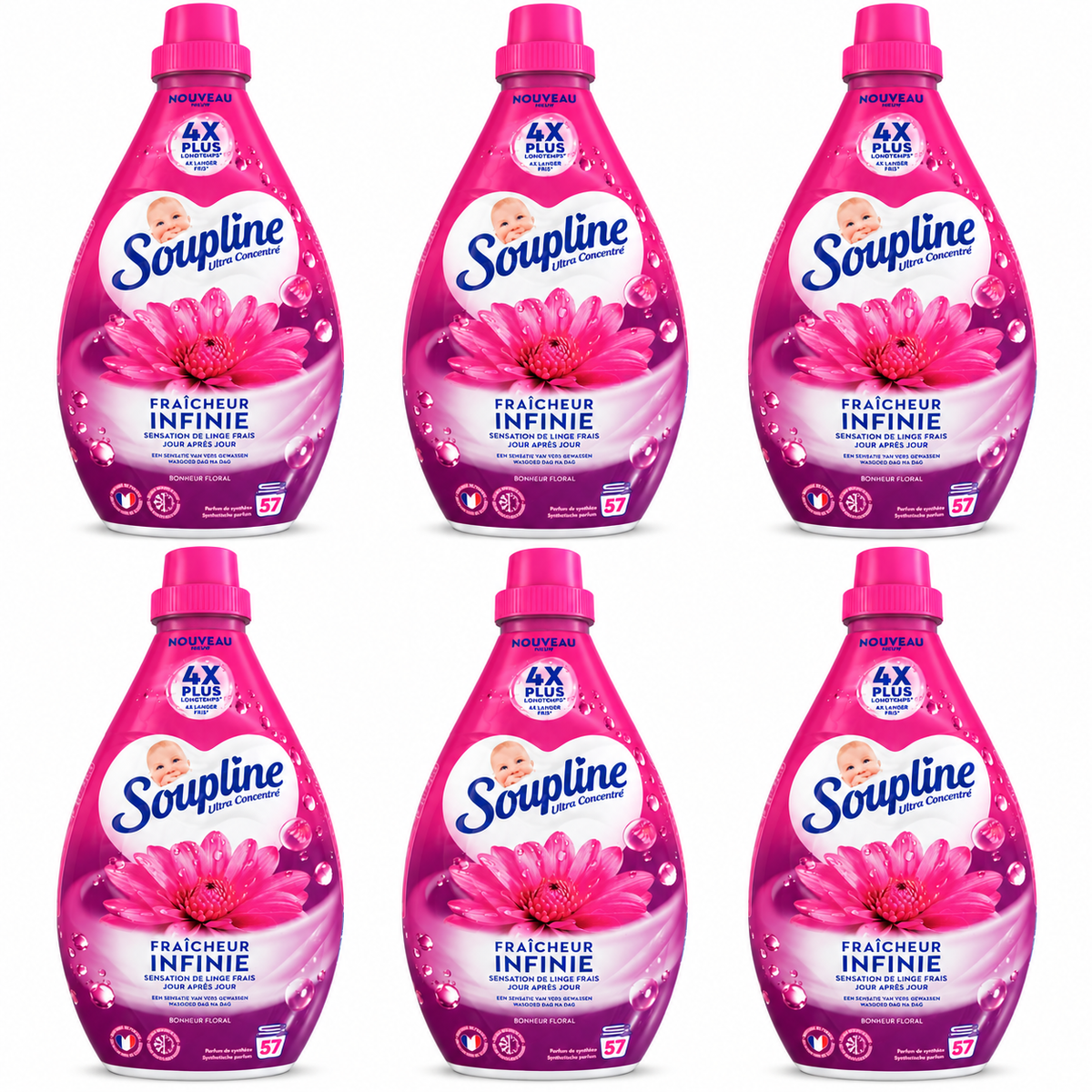 SOUPLINE ULTRA CONCENTRÉ – FRAÎCHEUR INFINIE BONHEUR FLORAL – 57 LAVAGES