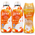 LENOR – PACK ADOUCISSANT & PERLES PARFUMÉES POUR LE LINGE