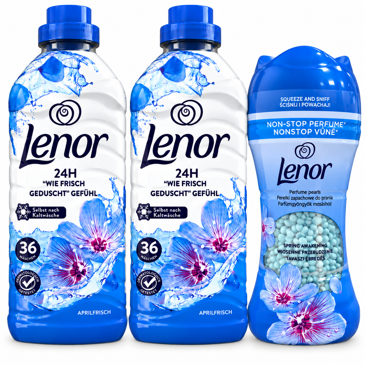 LENOR – PACK ADOUCISSANT & PERLES PARFUMÉES POUR LE LINGE