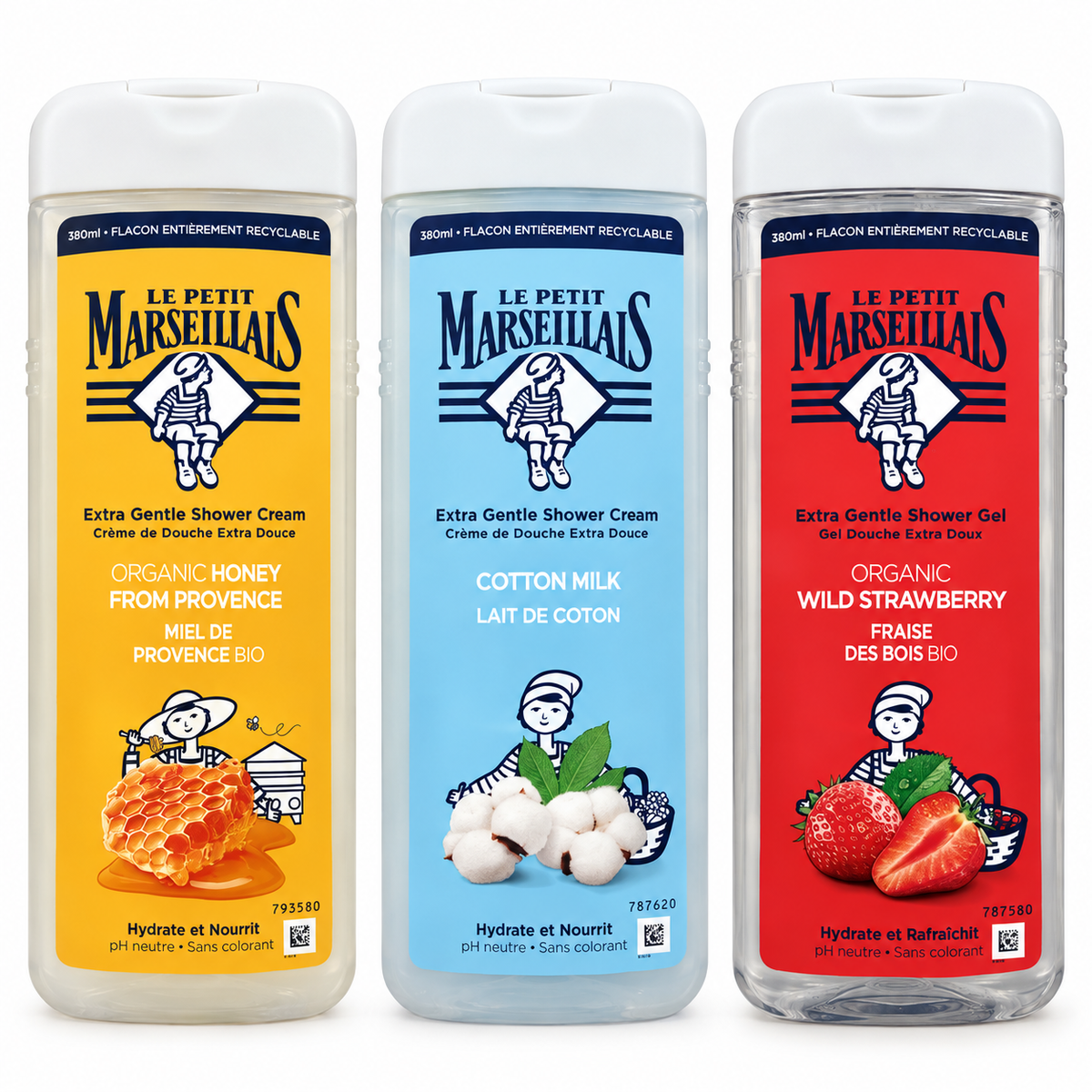 PACK GEL DOUCHE LE PETIT MARSEILLAIS FORMAT 380ML