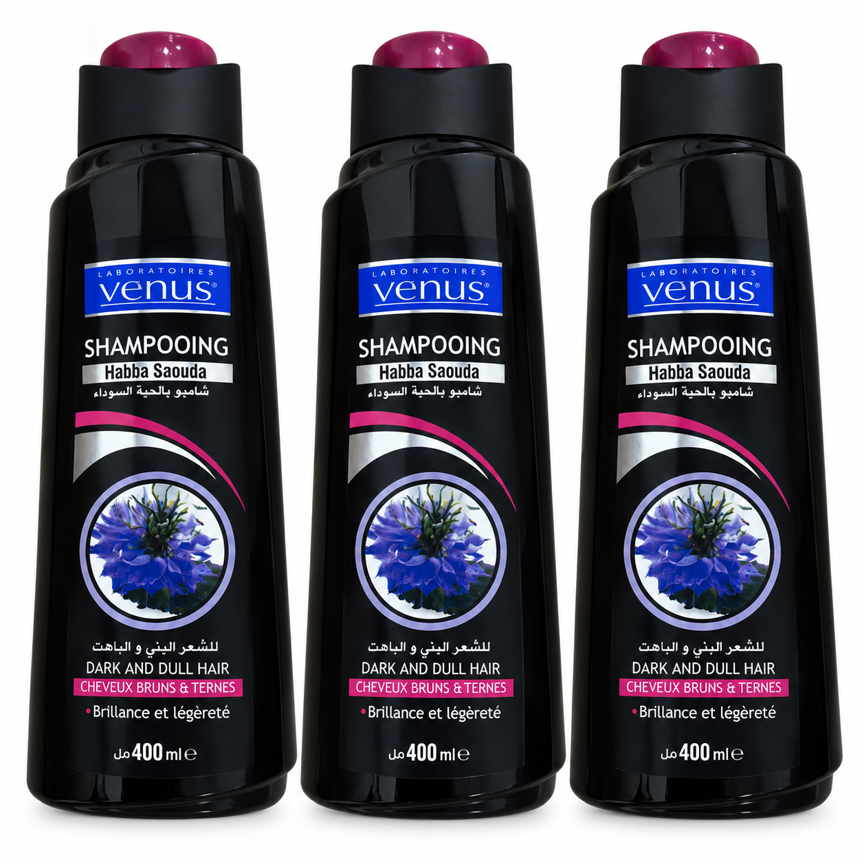 Pack de 3 Venus Shampooing Habba Saouda – 400 ml