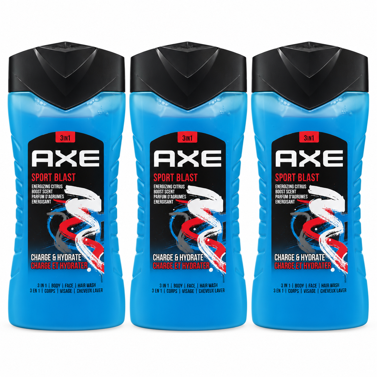 gel douche axe lot de 3
